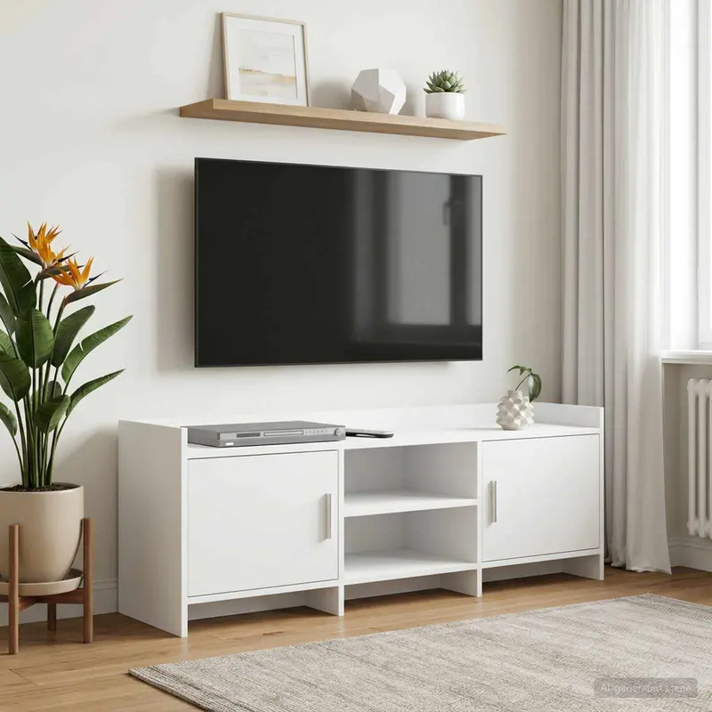 Vidaxl tv-kast 130 x 33 x 47 cm wit bewerkt hout