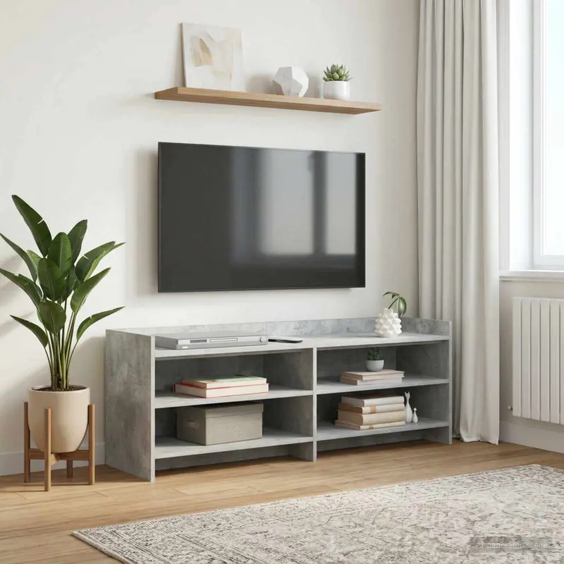 Vidaxl tv-kast 135 x 33 x 47 cm betongrijs bewerkt hout