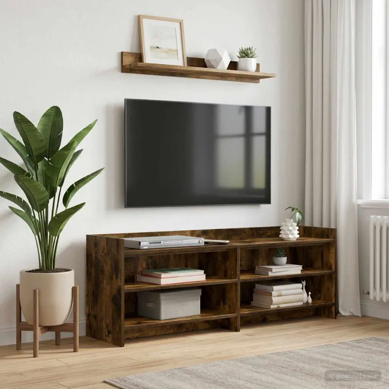 Vidaxl tv-kast 135 x 33 x 47 cm gerookt eiken bewerkt hout