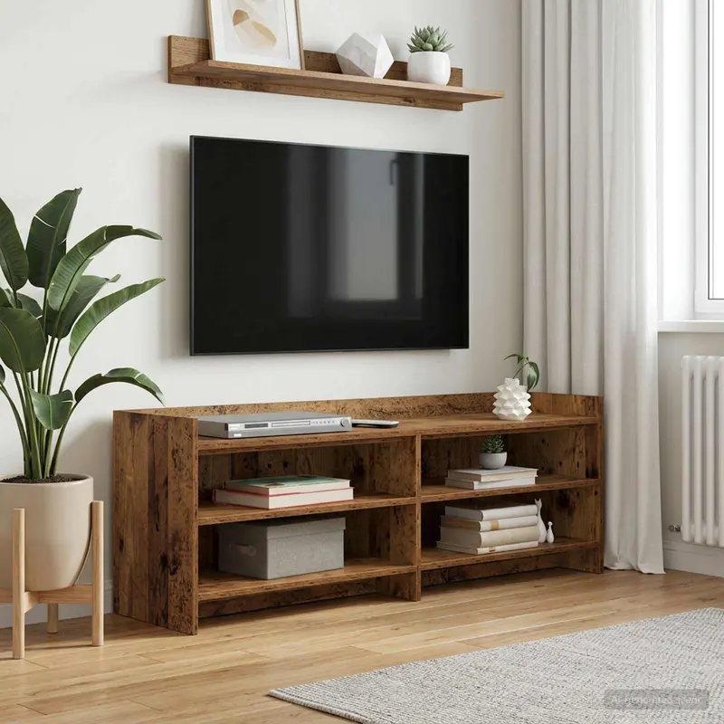 Vidaxl tv-kast 135 x 33 x 47 cm oud hout bewerkt hout