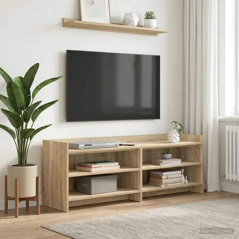 Vidaxl tv-kast 135 x 33 x 47 cm sonoma eiken bewerkt hout