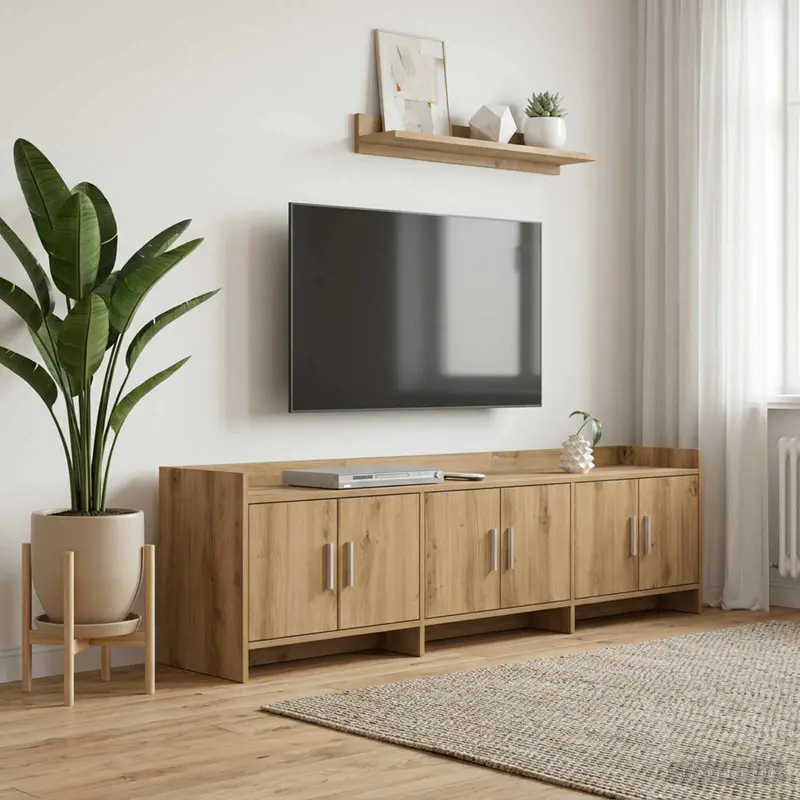 Vidaxl tv-kast 168 x 33 x 47 cm artisanaal eiken bewerkt hout