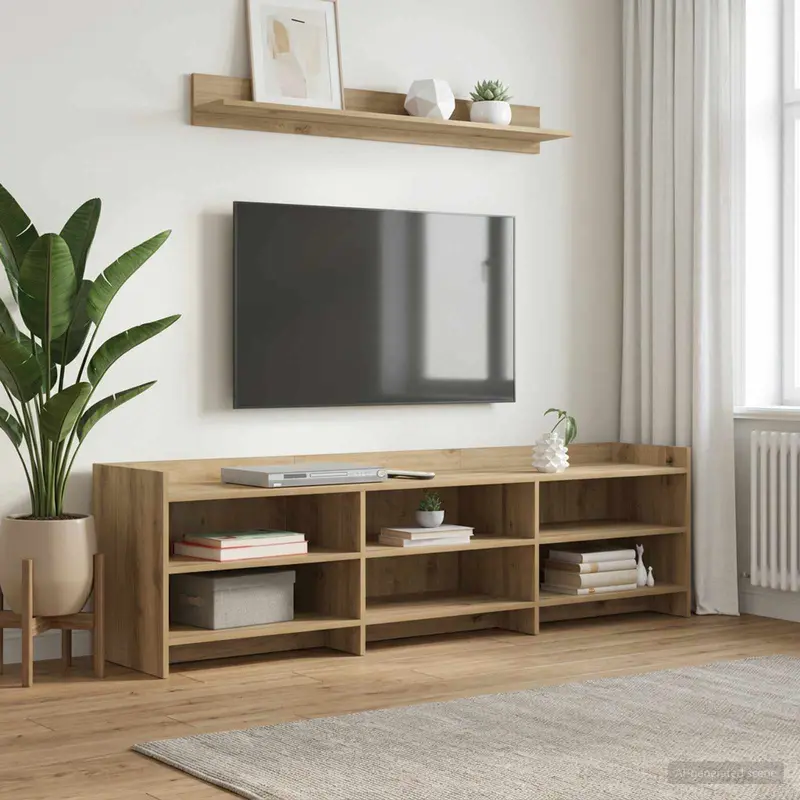 Vidaxl tv-kast 168 x 33 x 47 cm artisanaal eiken bewerkt hout