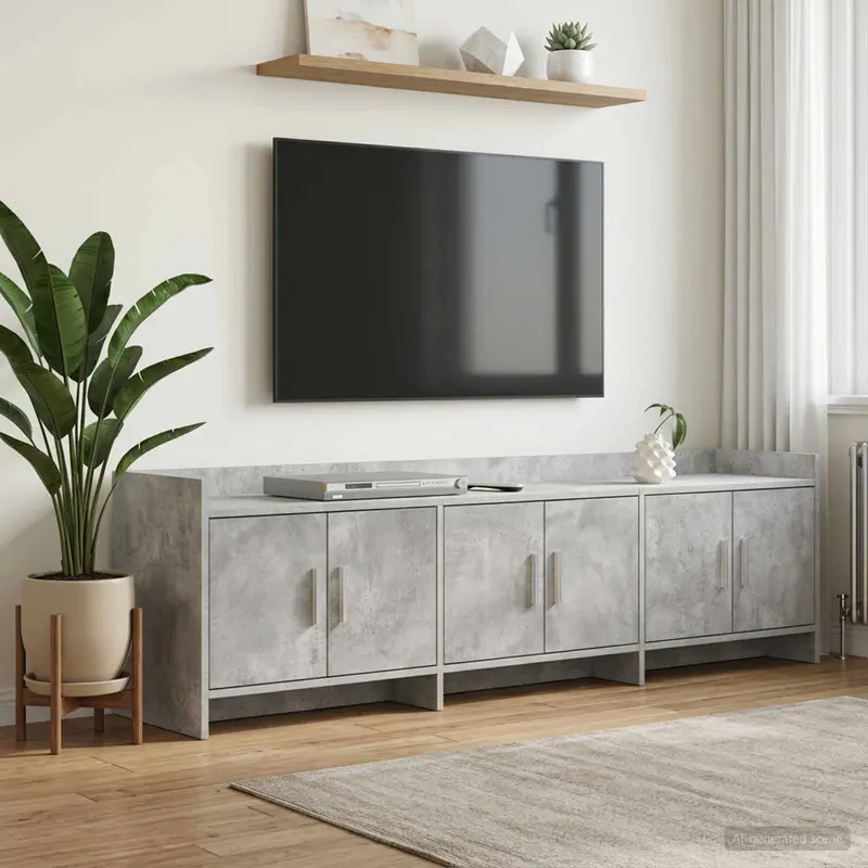 Vidaxl tv-kast 168 x 33 x 47 cm betongrijs bewerkt hout