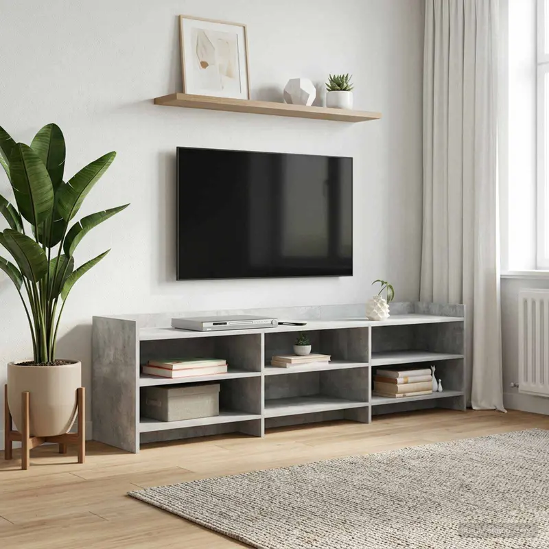 Vidaxl tv-kast 168 x 33 x 47 cm betongrijs bewerkt hout