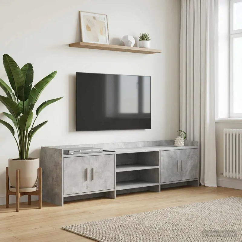 Vidaxl tv-kast 168 x 33 x 47 cm betongrijs bewerkt hout