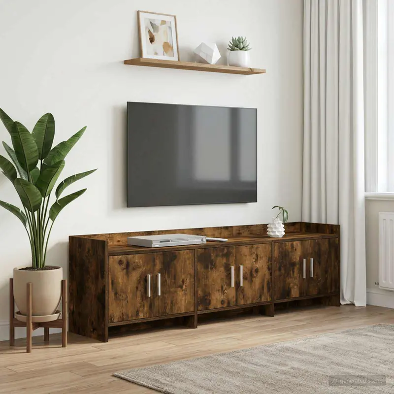 Vidaxl tv-kast 168 x 33 x 47 cm gerookt eiken bewerkt hout