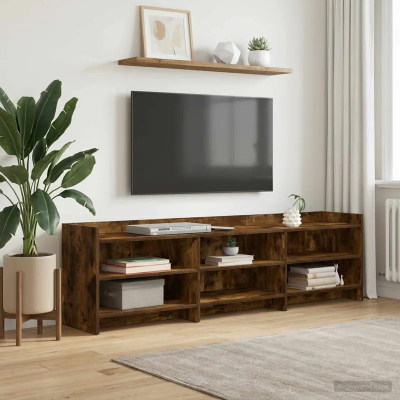 Vidaxl tv-kast 168 x 33 x 47 cm gerookt eiken bewerkt hout