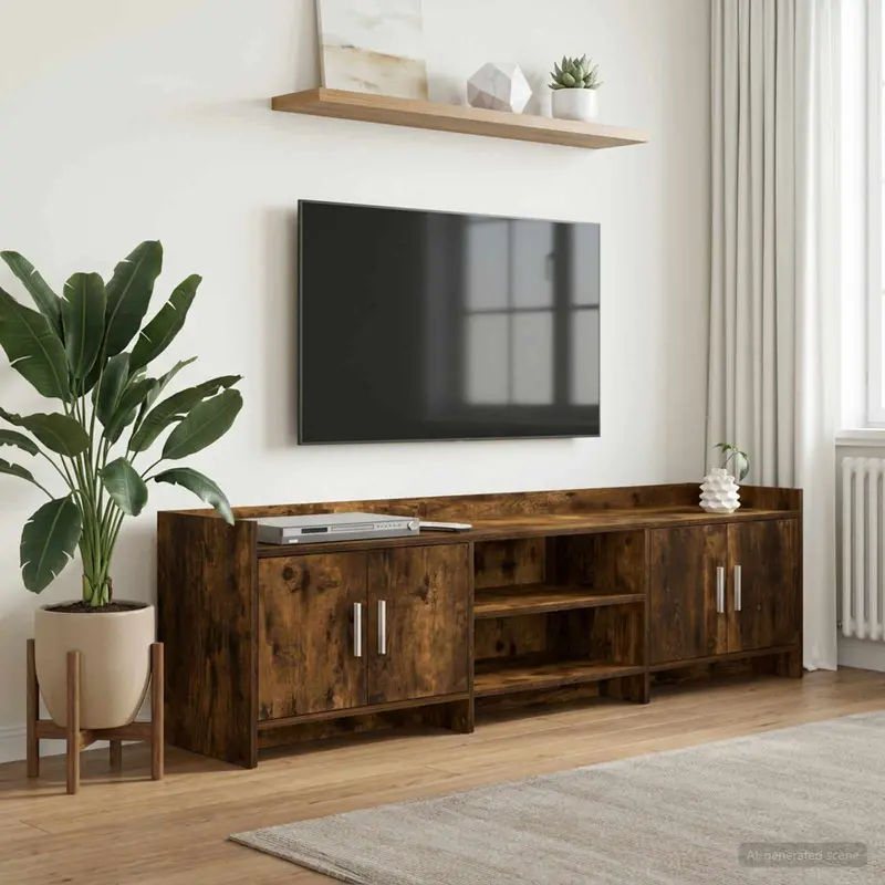 Vidaxl tv-kast 168 x 33 x 47 cm gerookt eiken bewerkt hout