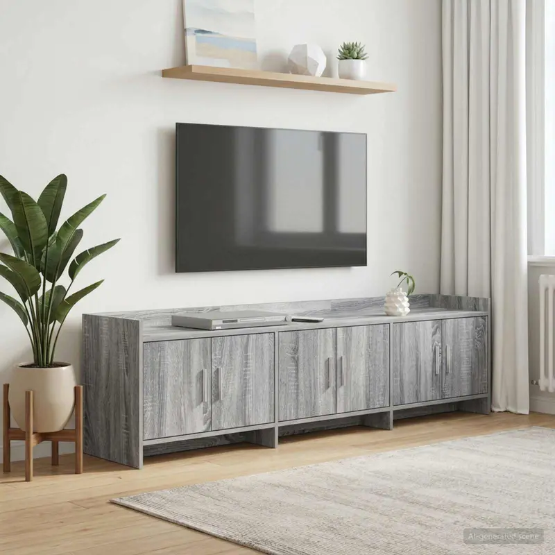 Vidaxl tv-kast 168 x 33 x 47 cm grijs sonoma bewerkt hout
