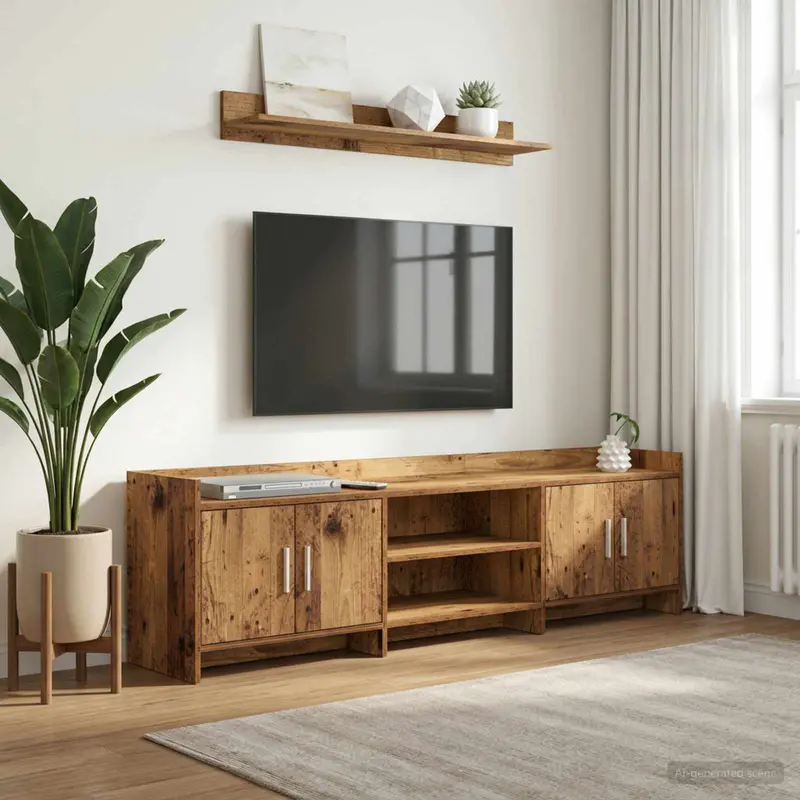 Vidaxl tv-kast 168 x 33 x 47 cm oud hout bewerkt hout