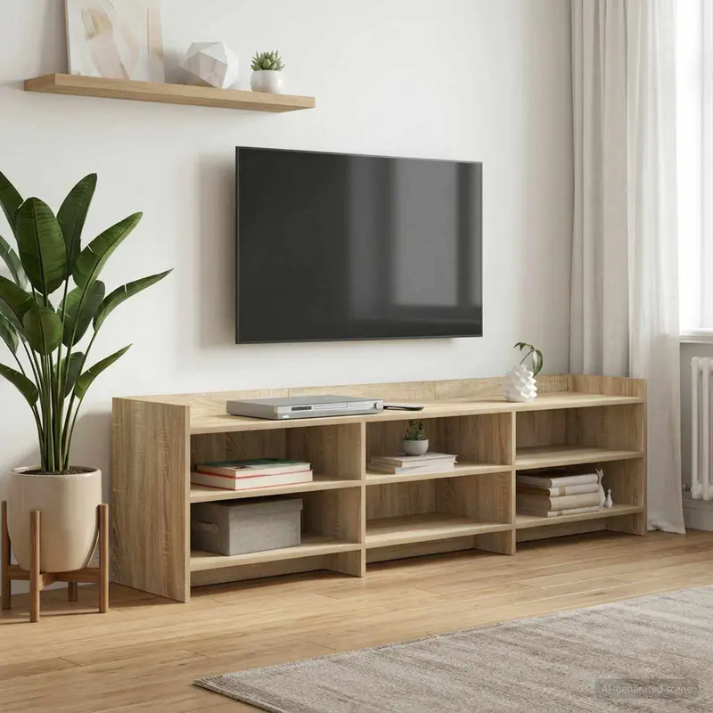 Vidaxl tv-kast 168 x 33 x 47 cm sonoma eiken bewerkt hout