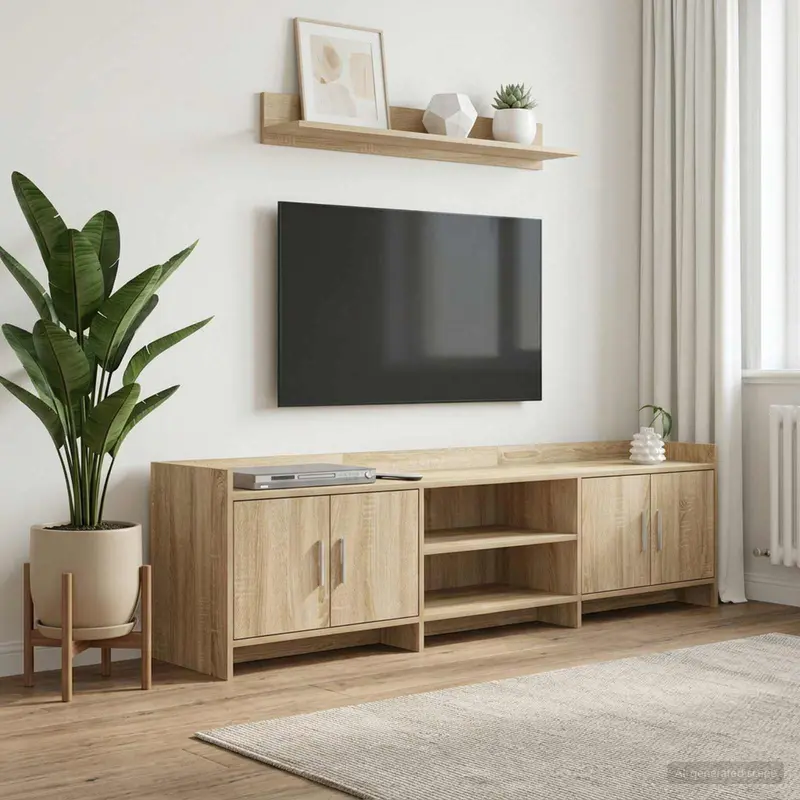 Vidaxl tv-kast 168 x 33 x 47 cm sonoma eiken bewerkt hout