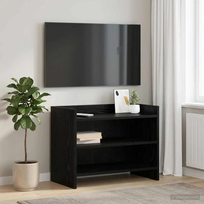 Vidaxl tv-kast 60 x 33 x 47 cm zwart eiken bewerkt hout