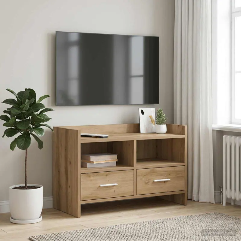Vidaxl tv-kast 71,5 x 33 x 47 cm artisanaal eiken bewerkt hout