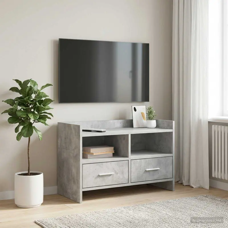 Vidaxl tv-kast 71,5 x 33 x 47 cm betongrijs bewerkt hout
