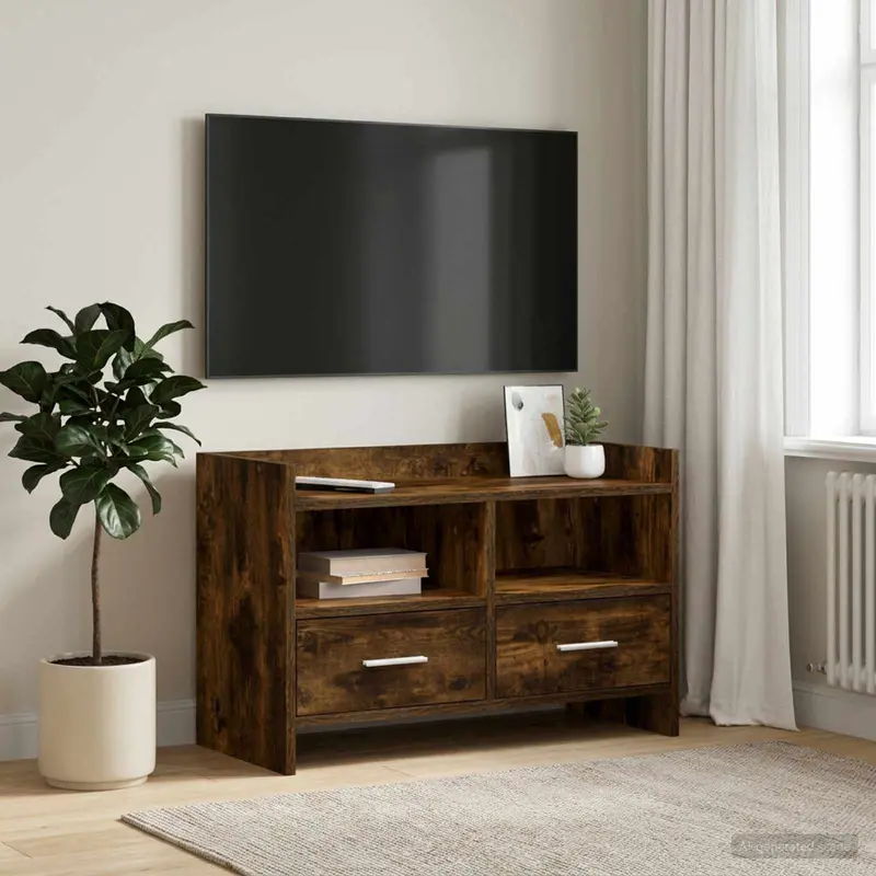 Vidaxl tv-kast 71,5 x 33 x 47 cm gerookt eiken bewerkt hout