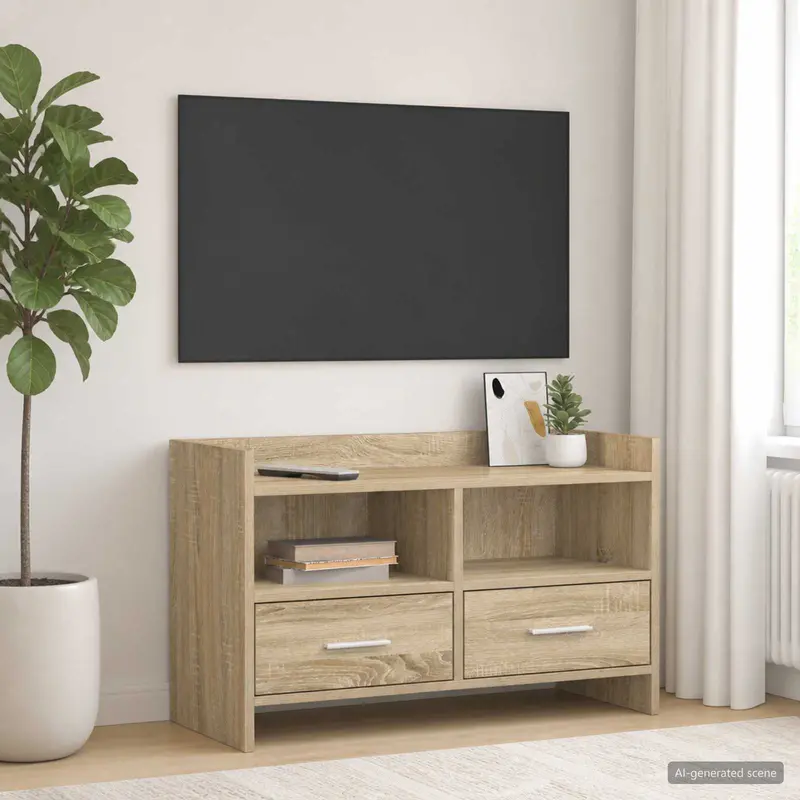 Vidaxl tv-kast 71,5 x 33 x 47 cm sonoma eiken bewerkt hout