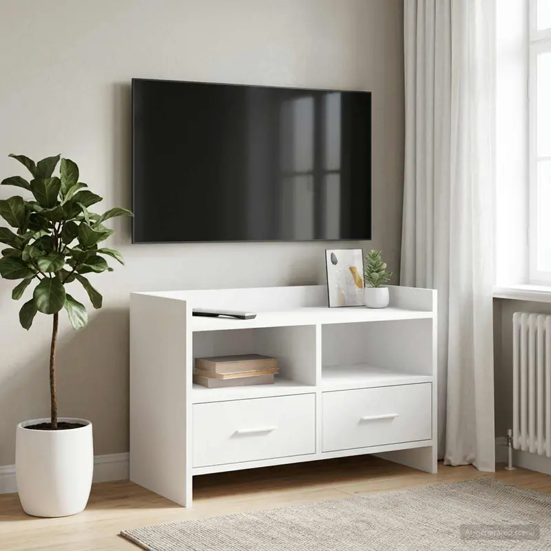 Vidaxl tv-kast 71,5 x 33 x 47 cm wit bewerkt hout