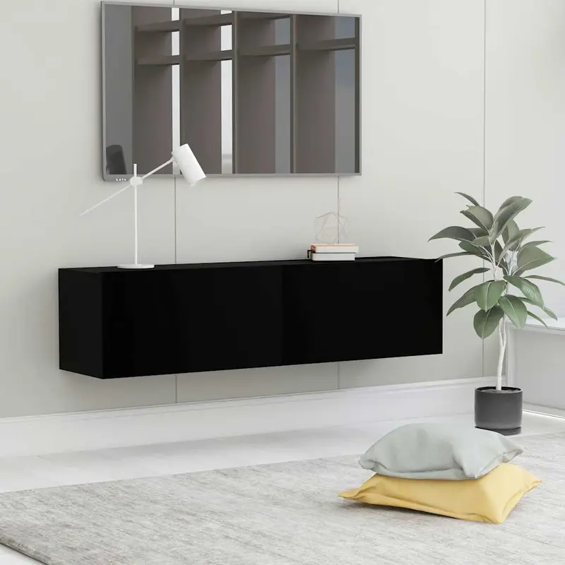 Vidaxl tv-meubel 120x30x30 cm bewerkt hout zwart