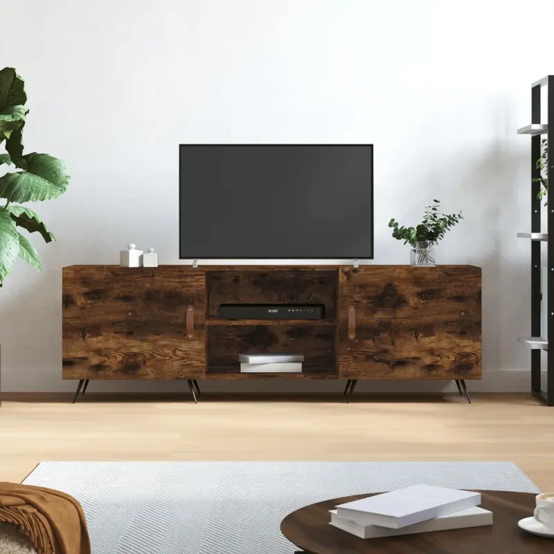 Vidaxl tv-meubel 150x30x50 cm bewerkt hout gerookt eikenkleurig