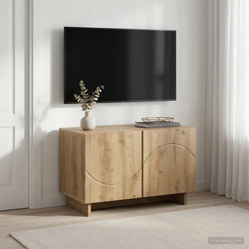 Vidaxl tv-meubel 60 x 34.5 x 40 cm artisanaal eiken bewerkt hout