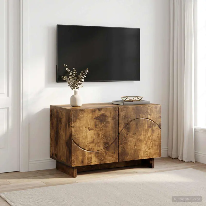 Vidaxl tv-meubel 60 x 34.5 x 40 cm gerookt eiken bewerkt hout