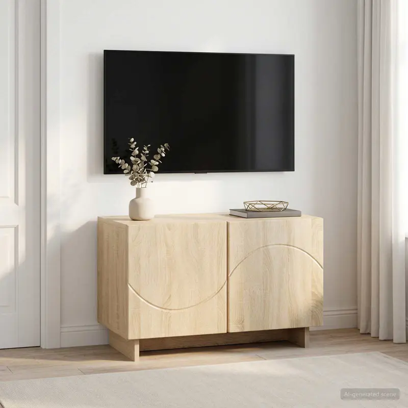 Vidaxl tv-meubel 60 x 34.5 x 40 cm sonoma eiken bewerkt hout