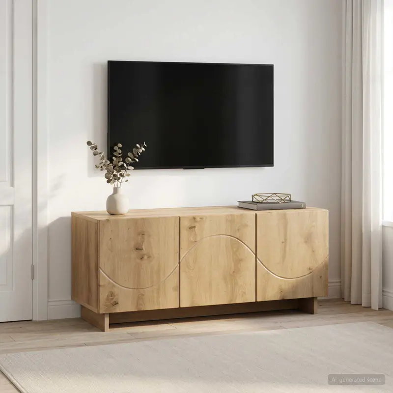 Vidaxl tv-meubel 90 x 34,5 x 40 cm artisanaal eiken bewerkt hout