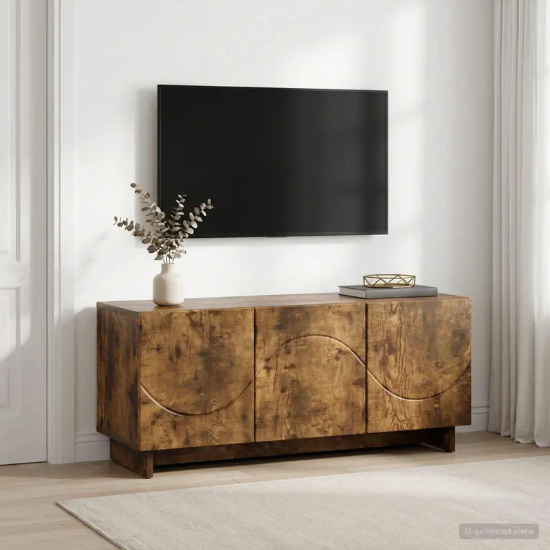 Vidaxl tv-meubel 90 x 34,5 x 40 cm gerookt eiken bewerkt hout