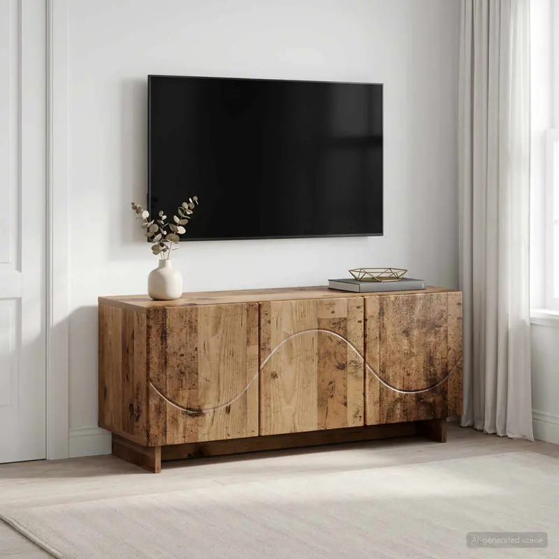 Vidaxl tv-meubel 90 x 34,5 x 40 cm oud hout bewerkt hout
