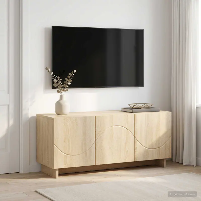Vidaxl tv-meubel 90 x 34,5 x 40 cm sonoma eiken bewerkt hout