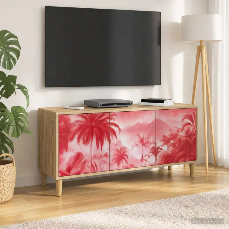 Vidaxl tv-meubel aachen 102 x 33 x 50 cm sonoma bewerkt hout