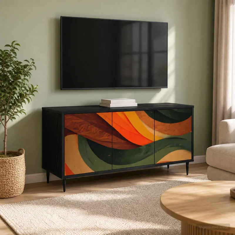Vidaxl tv-meubel bonn 102 x 33 x 51 cm zwart eiken bewerkt hout