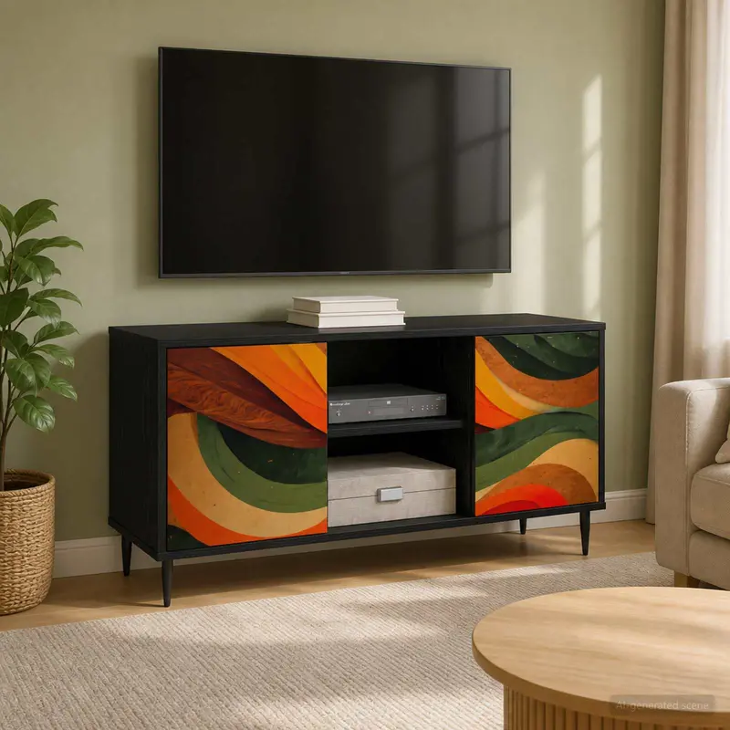 Vidaxl tv-meubel bonn 102 x 33 x 51 cm zwart eiken bewerkt hout