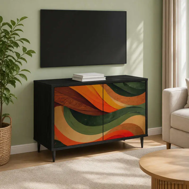 Vidaxl tv-meubel bonn 69 x 33 x 50,5 cm zwart eiken bewerkt hout