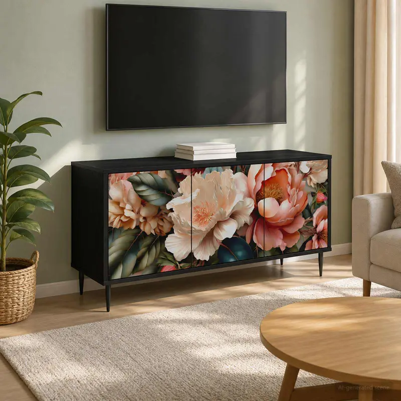 Vidaxl tv-meubel borne 102 x 33 x 51 cm zwart eiken bewerkt hout