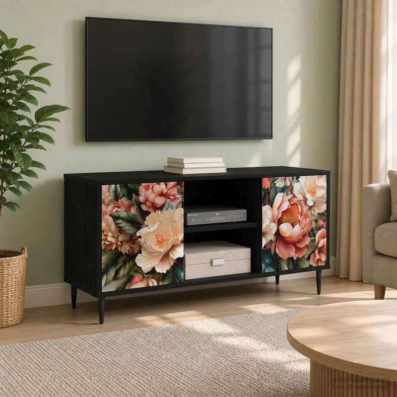 Vidaxl tv-meubel borne 102 x 33 x 51 cm zwart eiken bewerkt hout