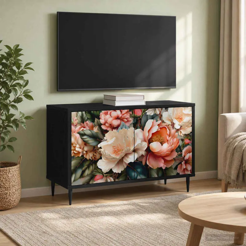 Vidaxl tv-meubel borne 69 x 33 x 50,5 cm zwart eiken bewerkt hout