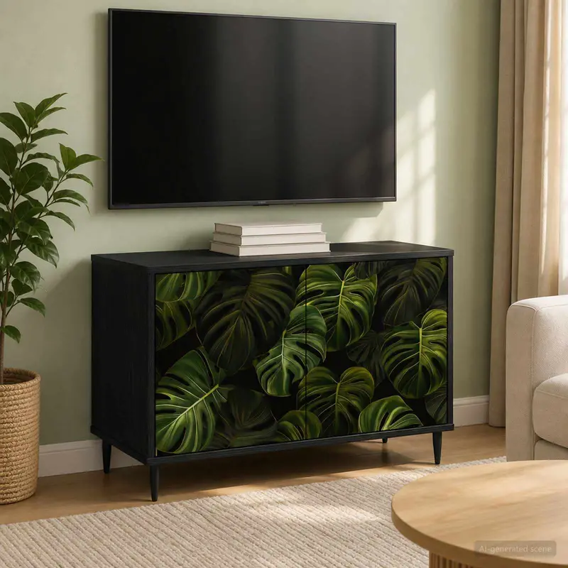 Vidaxl tv-meubel elburg 69 x 33 x 50,5 cm zwart eiken bewerkt hout