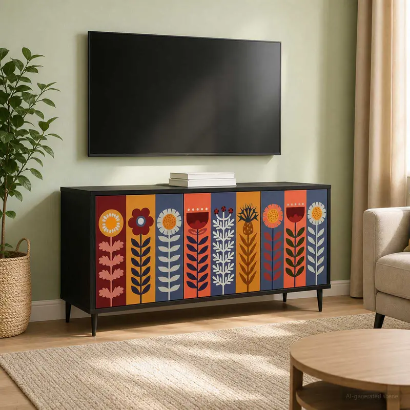 Vidaxl tv-meubel essen 102 x 33 x 51 cm zwart eiken bewerkt hout