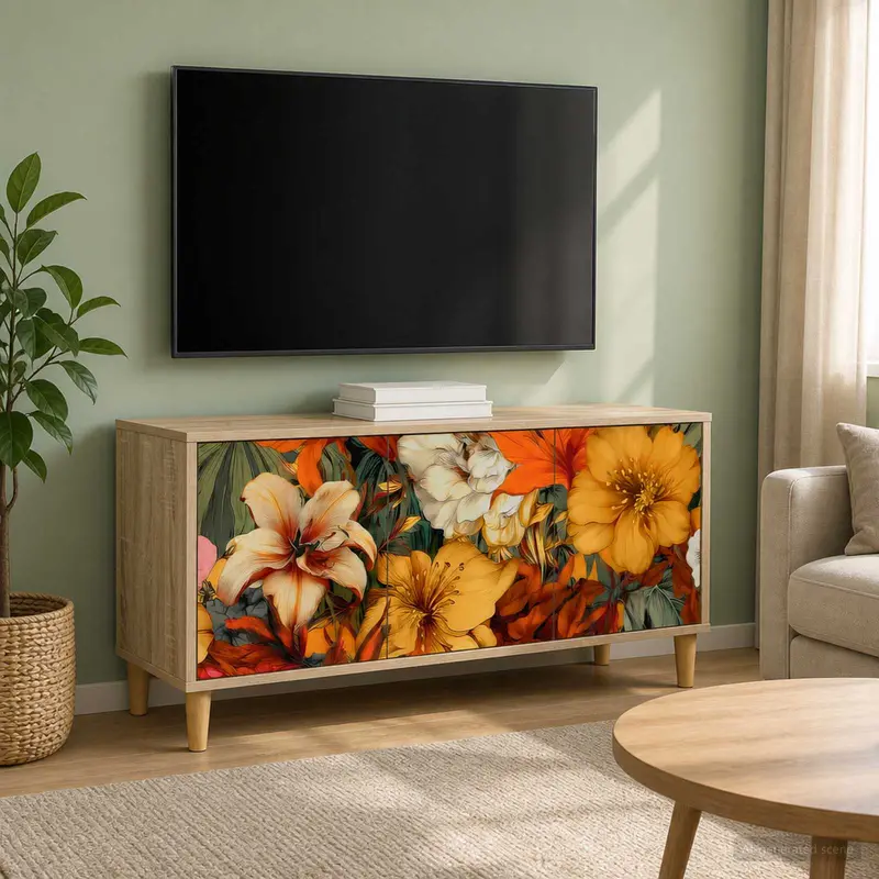 Vidaxl tv-meubel gennep 102 x 33 x 50 cm sonoma bewerkt hout