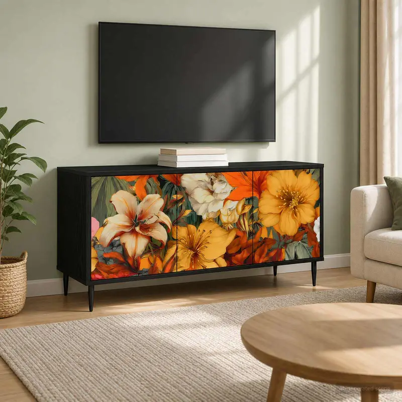 Vidaxl tv-meubel gennep 102 x 33 x 51 cm zwart eiken bewerkt hout