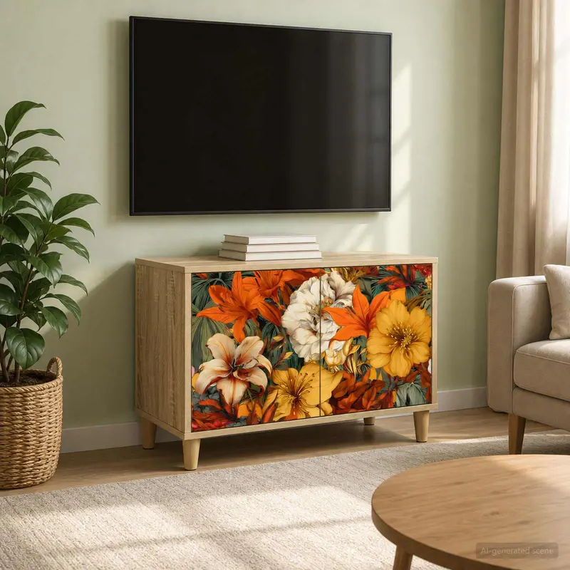 Vidaxl tv-meubel gennep 69 x 33 x 50 cm sonoma bewerkt hout
