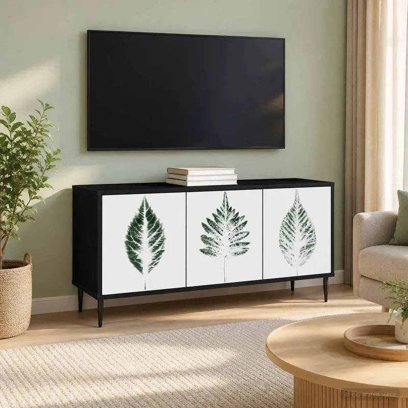 Vidaxl tv-meubel hanau 102 x 33 x 51 cm zwart eiken bewerkt hout