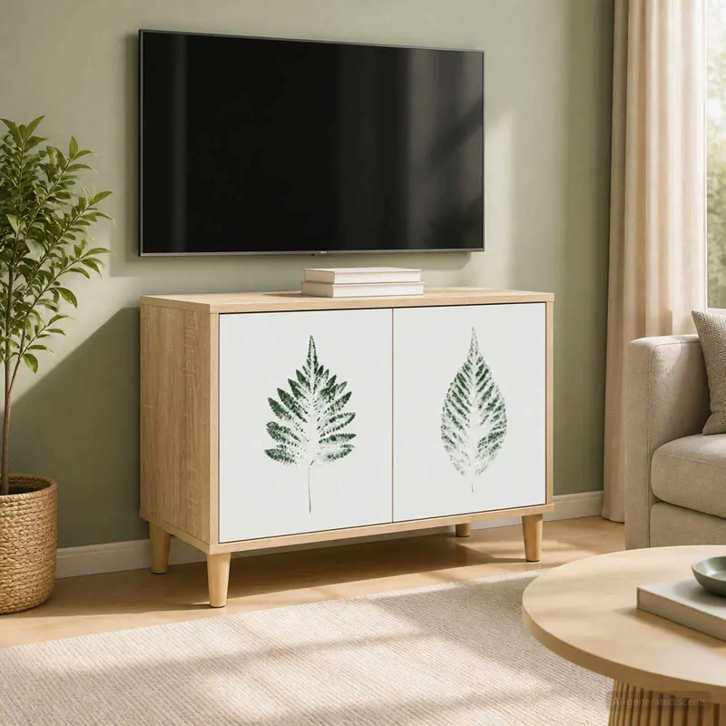 Vidaxl tv-meubel hanau 69 x 33 x 50 cm sonoma bewerkt hout