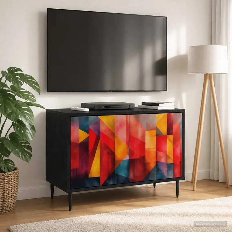 Vidaxl tv-meubel heesch 69 x 33 x 50,5 cm zwart eiken bewerkt hout