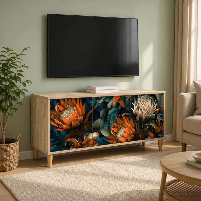 Vidaxl tv-meubel lochem 102 x 33 x 50 cm sonoma bewerkt hout