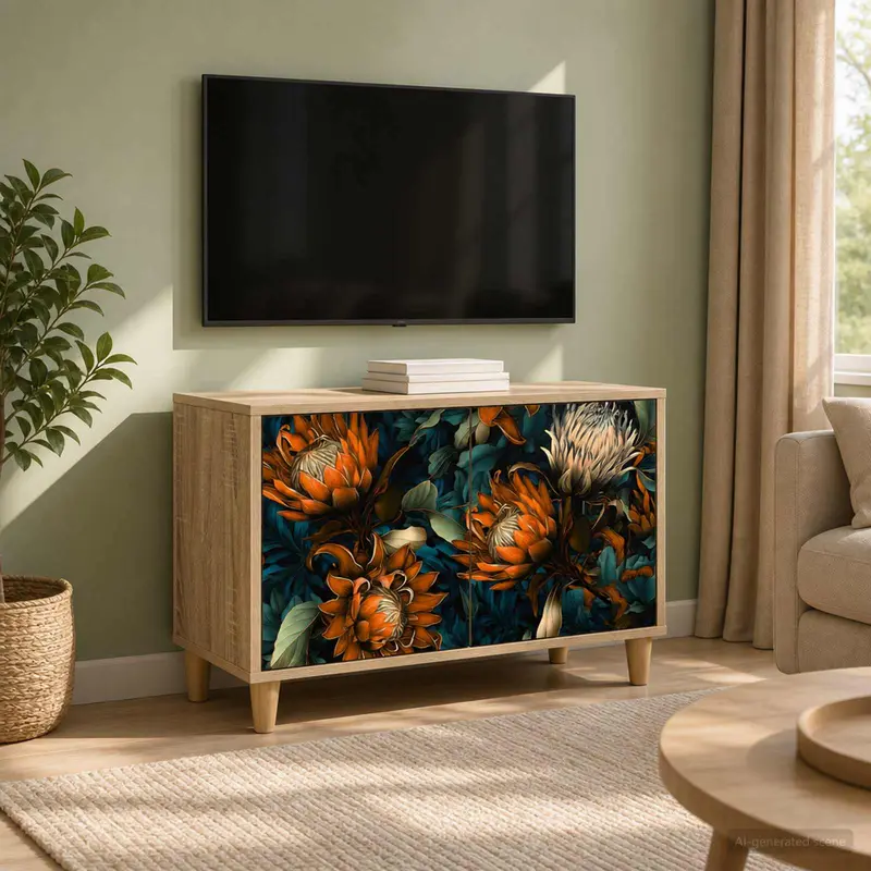 Vidaxl tv-meubel lochem 69 x 33 x 50 cm sonoma bewerkt hout