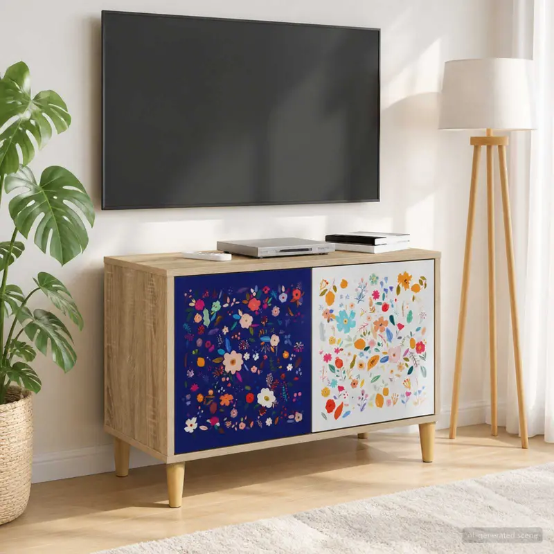 Vidaxl tv-meubel mainz 69 x 33 x 50 cm sonoma bewerkt hout